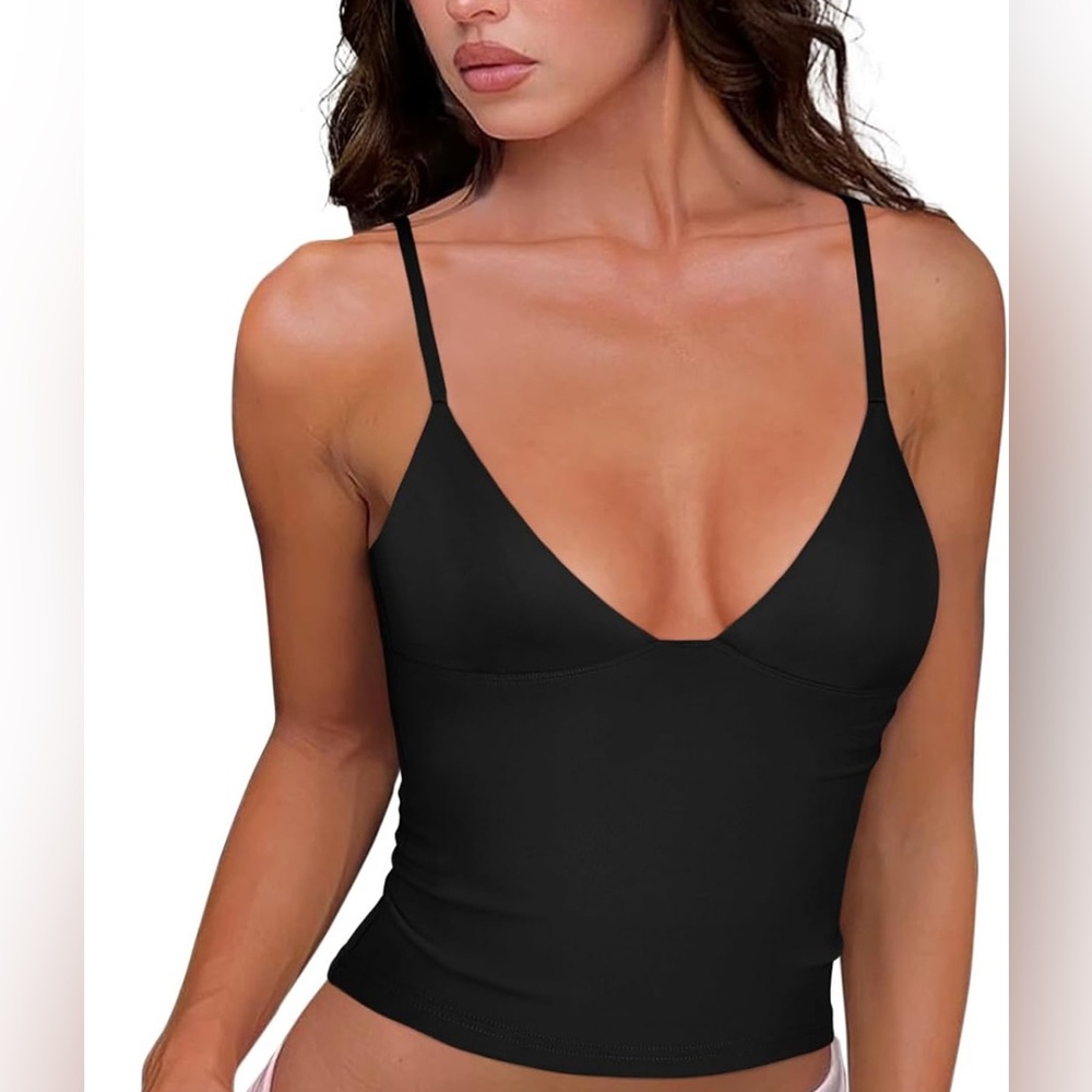 NWT Reoria Double Lined Cami Cropped Tank Top